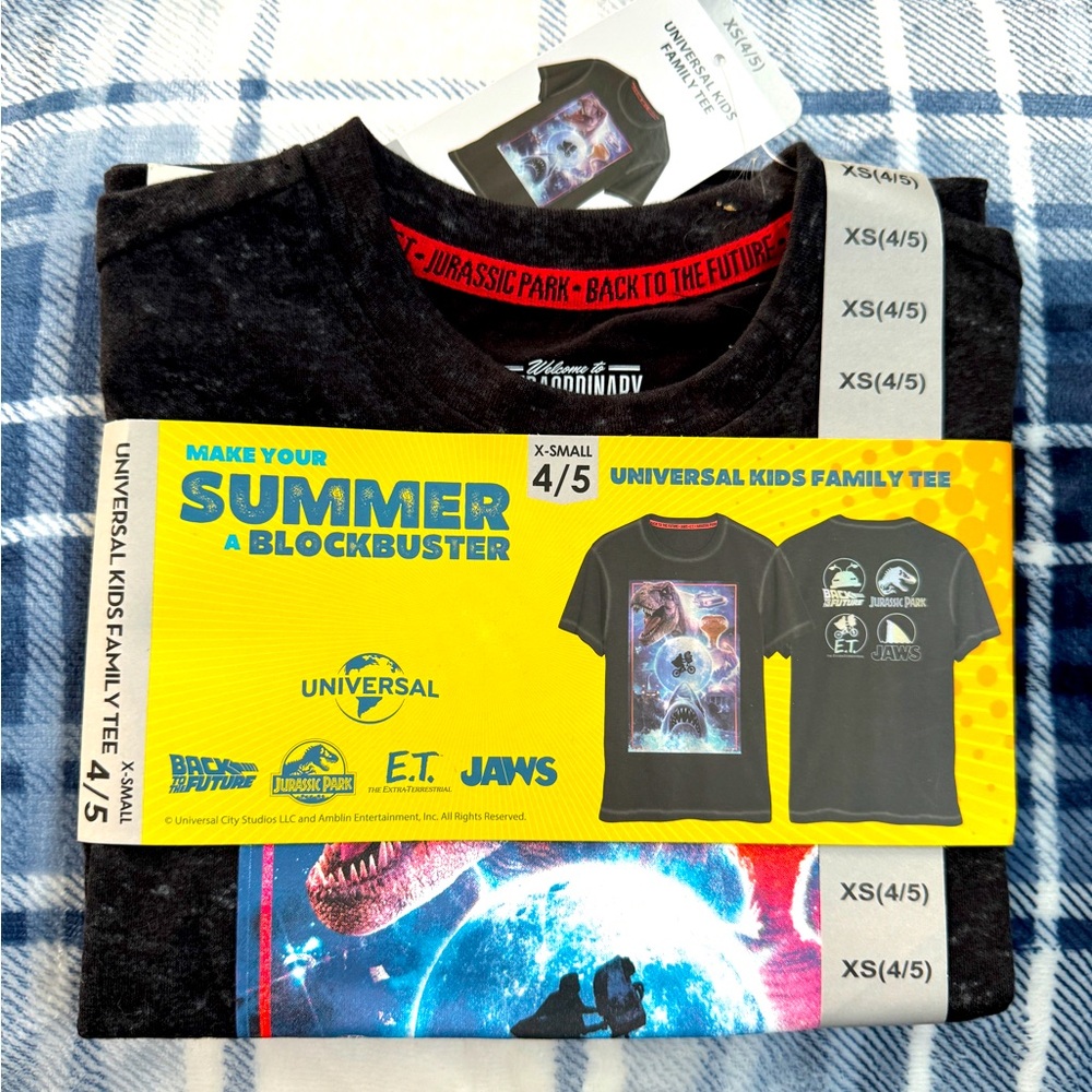 Universal Studios summer blockbusters kids tee shirt